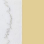 JONELLE ROUND GLASS TOP END TABLE WHITE MARBLE SHELF GOLD - Image 7
