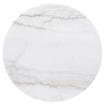 JASON ROUND MARBLE TOP SIDE END TABLE WHITE AND CHARCOAL - Image 3