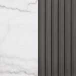 JASON ROUND MARBLE TOP SIDE END TABLE WHITE AND CHARCOAL - Image 6