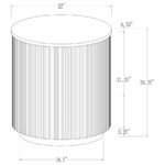 JASON ROUND MARBLE TOP SIDE END TABLE WHITE AND CHARCOAL - Image 7
