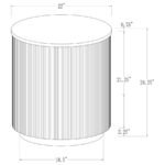 JASON 2-PIECE ROUND MARBLE COFFEE AND END TABLE SET WHITE - Image 5