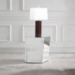 CAPELLA MIRRORED ABSTRACT GEOMETRIC END TABLE SILVER - Image 2