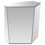 CAPELLA MIRRORED ABSTRACT GEOMETRIC END TABLE SILVER