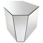 CAPELLA MIRRORED ABSTRACT GEOMETRIC END TABLE SILVER - Image 4