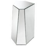 CAPELLA MIRRORED ABSTRACT GEOMETRIC END TABLE SILVER - Image 5