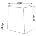 CAPELLA MIRRORED ABSTRACT GEOMETRIC END TABLE SILVER - Image 6