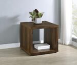 FRISCO SQUARE ENGINEERED WOOD SIDE END TABLE DARK PINE - Image 2