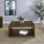 FRISCO 3-PIECE COFFEE AND END TABLE SET DARK PINE