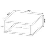FRISCO SQUARE ENGINEERED WOOD COFFEE TABLE DARK PINE - Image 8