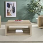 FRISCO 3-PIECE COFFEE AND END TABLE SET DISTRESSED PINE