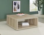 FRISCO SQUARE ENGINEERED WOOD COFFEE TABLE DISTRESSED PINE - Image 2