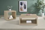 FRISCO SQUARE ENGINEERED WOOD COFFEE TABLE DISTRESSED PINE - Image 9