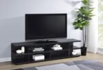 CARTMILL 78-INCH 2-TIER TV STAND MEDIA CONSOLE BLACK - Image 2