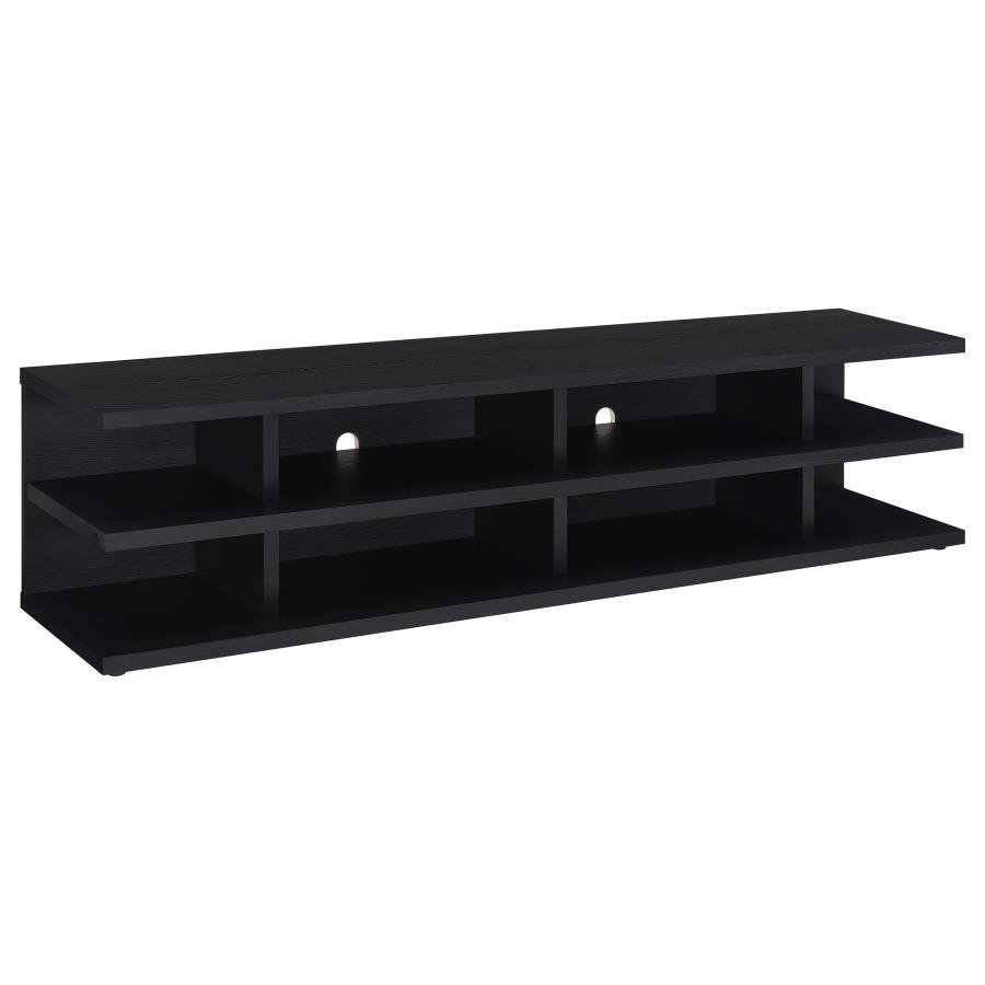 710533_02x900.jpg CARTMILL 78-INCH 2-TIER TV STAND MEDIA CONSOLE BLACK - Image 1