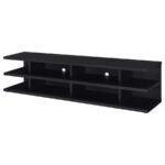 CARTMILL 78-INCH 2-TIER TV STAND MEDIA CONSOLE BLACK - Image 4