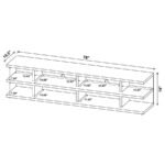 CARTMILL 78-INCH 2-TIER TV STAND MEDIA CONSOLE MANGO - Image 10