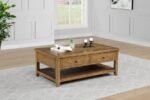 PAYNE 48-INCH MOBILE LIFT TOP COFFEE TABLE DISTRESSED BROWN - Image 2