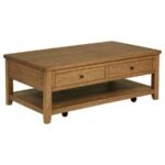 PAYNE 48-INCH MOBILE LIFT TOP COFFEE TABLE DISTRESSED BROWN - Image 4