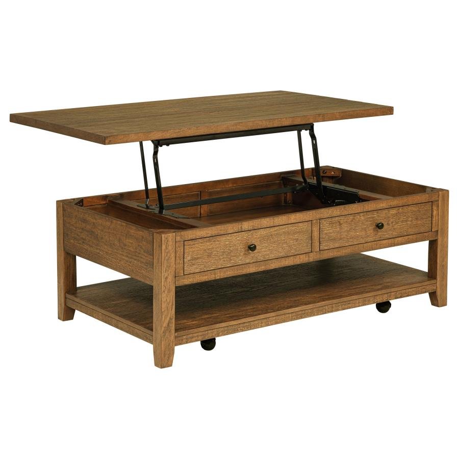 710545_04x900.jpg PAYNE 48-INCH MOBILE LIFT TOP COFFEE TABLE DISTRESSED BROWN - Image 1
