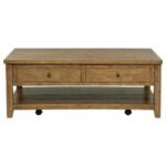 PAYNE 48-INCH MOBILE LIFT TOP COFFEE TABLE DISTRESSED BROWN - Image 5