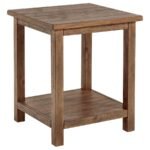 PAYNE 2-PIECE COFFEE AND END TABLE SET DISTRESSED BROWN - Image 3