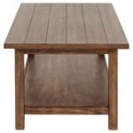 PAYNE 2-PIECE COFFEE AND END TABLE SET DISTRESSED BROWN - Image 9