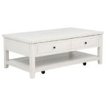 PAYNE 48-INCH MOBILE LIFT TOP COFFEE TABLE DISTRESSED WHITE - Image 4