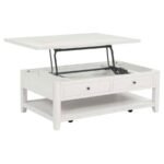 PAYNE 48-INCH MOBILE LIFT TOP COFFEE TABLE DISTRESSED WHITE