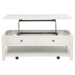 PAYNE 48-INCH MOBILE LIFT TOP COFFEE TABLE DISTRESSED WHITE - Image 6