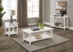 PAYNE 1-DRAWER WOOD END TABLE WITH SHELF DISTRESSED WHITE - Image 9