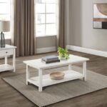PAYNE 2-PIECE COFFEE AND 1-DRAWER END TABLE SET WHITE