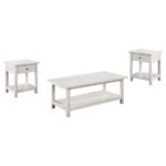 PAYNE 3-PIECE COFFEE AND 1-DRAWER END TABLE SET WHITE - Image 2