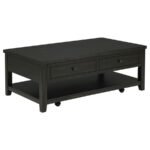 PAYNE 48-INCH MOBILE LIFT TOP COFFEE TABLE DISTRESSED JAVA - Image 4