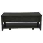 PAYNE 48-INCH MOBILE LIFT TOP COFFEE TABLE DISTRESSED JAVA - Image 5