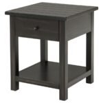 PAYNE 1-DRAWER WOOD END TABLE WITH SHELF DISTRESSED JAVA - Image 5