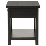 PAYNE 1-DRAWER WOOD END TABLE WITH SHELF DISTRESSED JAVA - Image 6