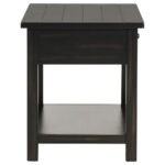 PAYNE 1-DRAWER WOOD END TABLE WITH SHELF DISTRESSED JAVA - Image 7