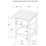 PAYNE 1-DRAWER WOOD END TABLE WITH SHELF DISTRESSED JAVA - Image 10