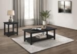 PAYNE 2-PIECE COFFEE AND END TABLE SET DISTRESSED JAVA