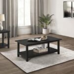 PAYNE 2-PIECE COFFEE AND END TABLE SET DISTRESSED JAVA