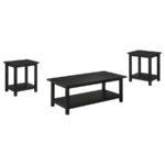 PAYNE 3-PIECE COFFEE AND END TABLE SET DISTRESSED JAVA - Image 2