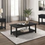 PAYNE 3-PIECE COFFEE AND 1-DRAWER END TABLE SET JAVA