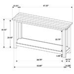 PAYNE WOOD ENTRYWAY SOFA CONSOLE TABLE JAVA - Image 7