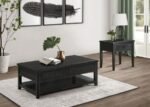CONCORD 2-PIECE COFFEE AND END TABLE SET DISTRESSED JAVA