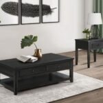 CONCORD 2-PIECE COFFEE AND END TABLE SET DISTRESSED JAVA