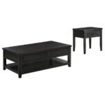 CONCORD 2-PIECE COFFEE AND END TABLE SET DISTRESSED JAVA - Image 2