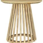 TOUHY ROUND SOLID WOOD END SIDE TABLE NATURAL MANGO