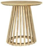 TOUHY ROUND SOLID WOOD END SIDE TABLE NATURAL MANGO