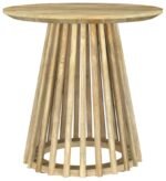 TOUHY ROUND SOLID WOOD END SIDE TABLE NATURAL MANGO - Image 3