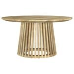 TOUHY 2-PIECE ROUND COFFEE AND END TABLE SET NATURAL MANGO - Image 6